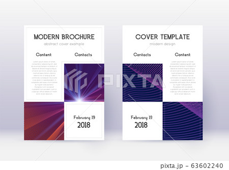 Business cover design template set. Violet abstrac 63602240