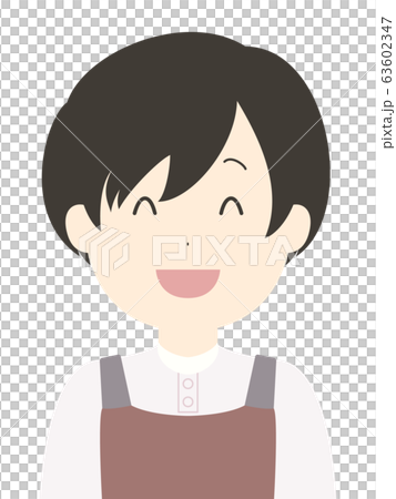 エプロン　人物　バストアップ　笑顔 63602347