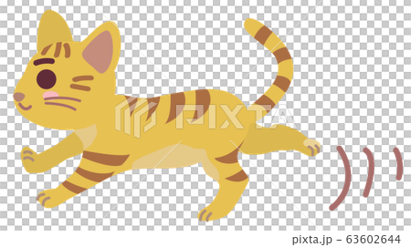 Illustration of a running cat - Stock Illustration [63602644] - PIXTA