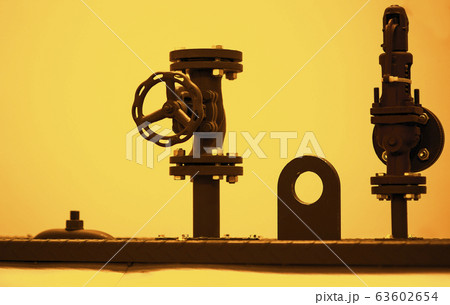 Heating system's cooper pipes with ball valves, 63602654