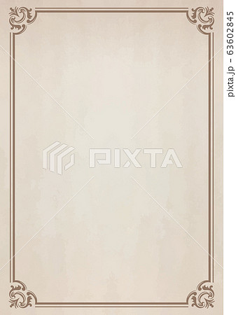 レトロなノート風フレームと古紙テクスチャのイラスト素材