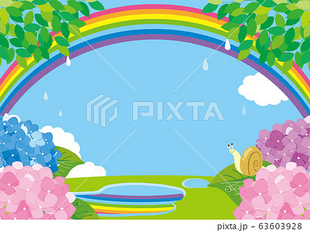 雨上がりの風景　梅雨イラスト 63603928