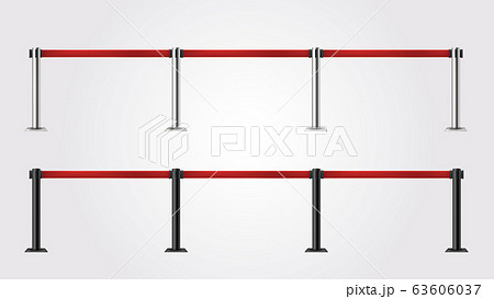 ratractable fence set on white 63606037