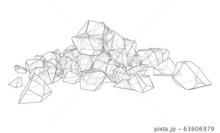 A bunch of stones. Vector illustration 63606979