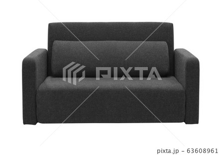 black sofa isolated on white black sofa isolated on white 63608961
