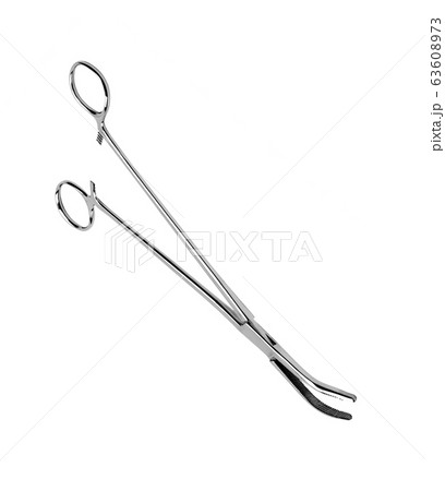 surgical pliers isolated on white 63608973
