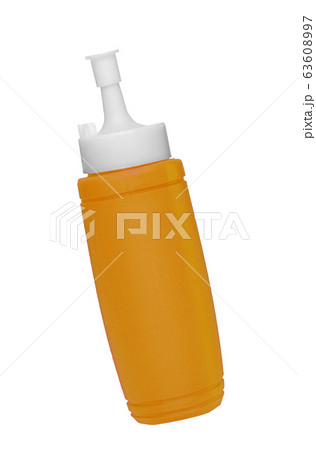 Mustard bottle isolated Mustard bottle isolated 63608997