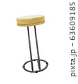 Bar stool isolated on white 63609185