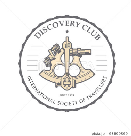 Sextant emblem for discovery club - navigation Sextant emblem for discovery club - navigation 63609369