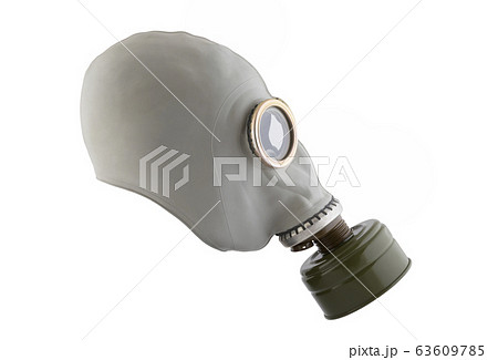 Gas mask isolated on white background with clipping path. Environment pollution. Gas mask isolated on white background with clipping path. Environment pollution. 63609785