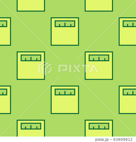 Green line Scales icon - seamless pattern on green background Green line Scales icon - seamless pattern on green background 63609812