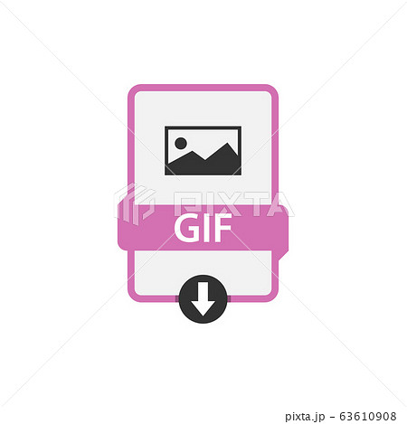 GIF file icon flat design vector 63610908