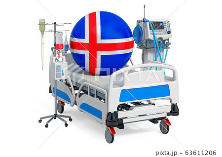 Icelandic Healthcare, ICU in Iceland. 3D rendering 63611206