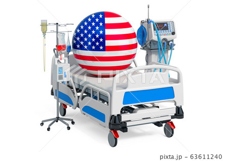 American Healthcare, ICU in the USA. 3D rendering 63611240