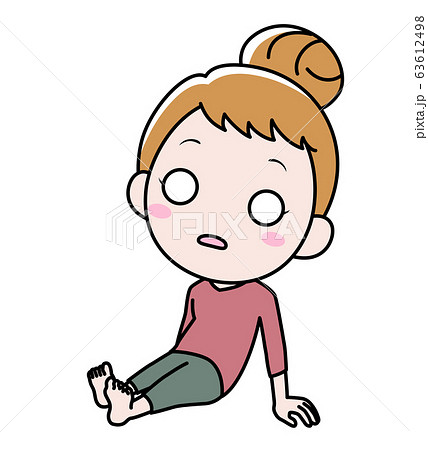 無気力な女性のイラスト素材