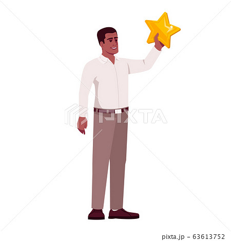 Successful startup business owner semi flat RGB... - Stock Illustration  [63613752] - PIXTA