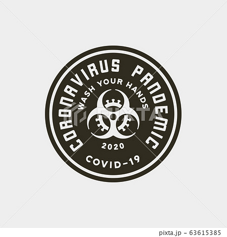 coronavirus pandemic badge. health and medical vector illustration. t-shirt design concept. 63615385