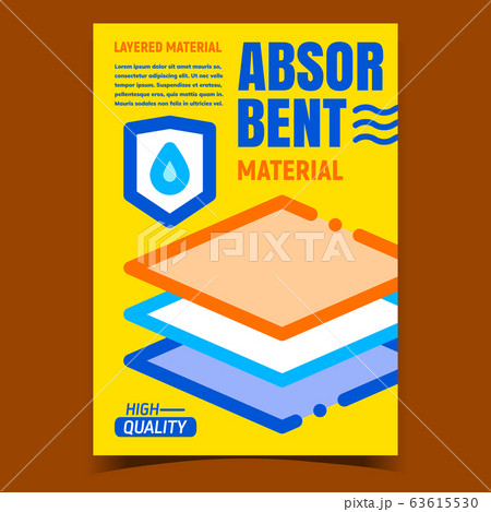 Absorbent Material Promo Advertising Poster Vector Absorbent Material Promo Advertising Poster Vector 63615530
