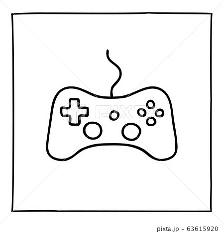 Consola de jogo com joystick desenhado à mão esboço doodle ícone . imagem  vetorial de VisualGeneration© 246400284