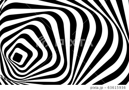 Optical illusion white black pattern abstract vector background. Optical stripe illusion design 63615936