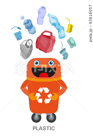 Waste sorting and recycling concept. Color ilustration. Waste sorting and recycling concept. Color ilustration. 63616057