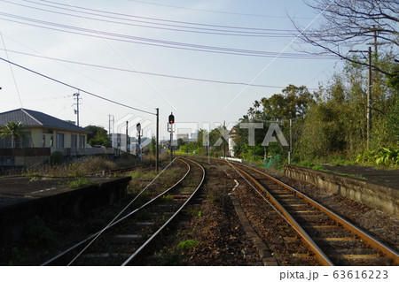 駅 ホーム 線路 63616223