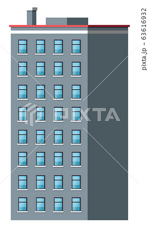 Exterior of Multi-storey Building, House Vector Exterior of Multi-storey Building, House Vector 63616932