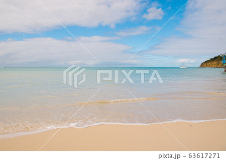 Sea beach in St johns, Antigua. Transparent water Sea beach in St johns, Antigua. Transparent water 63617271