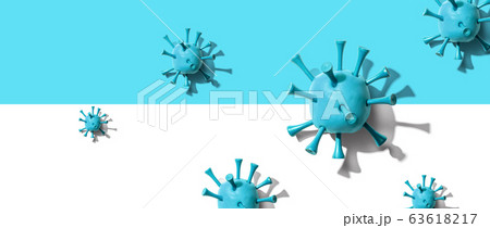 Viral epidemic influenza and Coronavirus concept 63618217