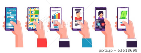 Hand with smartphone 63618699