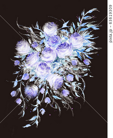 ブルー系専門ショップ 神秘的な薔薇 工芸品 アンティーク コレクションブルー系 42 700 Eur Artec Fr