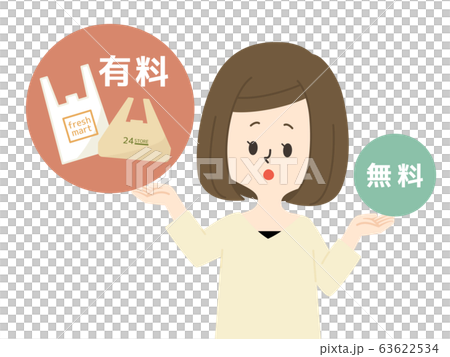 女人-塑料購物袋塑料 63622534