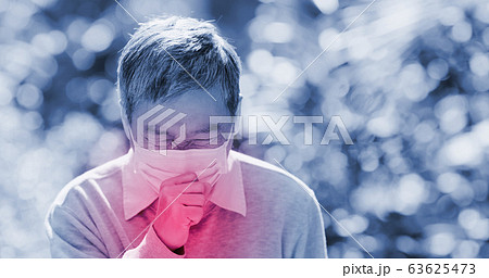 old man cough outdoor old man cough outdoor 63625473