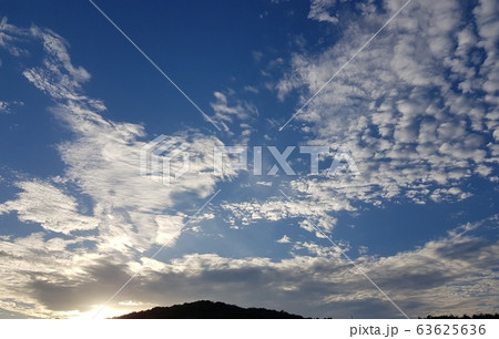 夕焼け 夕日 空 63625636