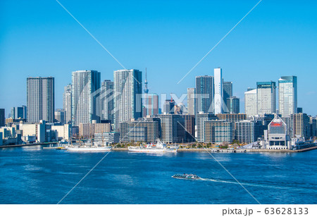 日本の東京都市景観　五輪選手村などを望む＝2020年3月20日（聖火が日本に到着） 63628133