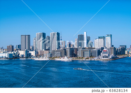 日本の東京都市景観　五輪選手村などを望む＝2020年3月20日（聖火が日本に到着） 63628134