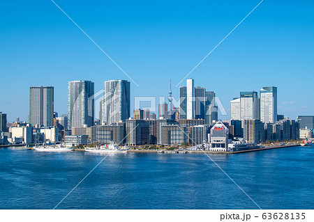 日本の東京都市景観　五輪選手村などを望む＝2020年3月20日（聖火が日本に到着） 63628135
