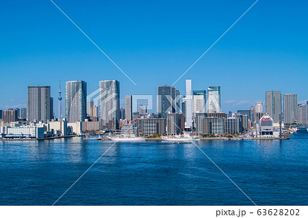 日本の東京都市景観　五輪選手村などを望む＝2020年3月20日（聖火が日本に到着） 63628202