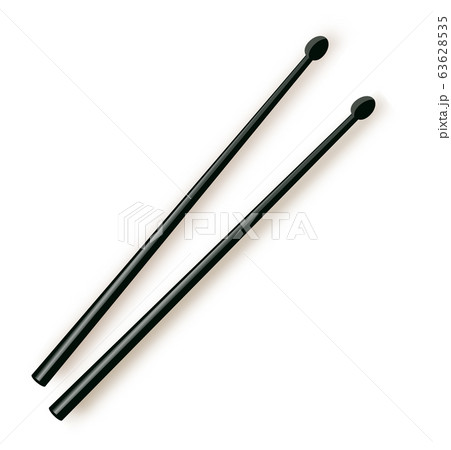 Drumsticks or drum sticks vector. Rock or jazz equipment. Isolated on white background. icon for music apps and websites 63628535