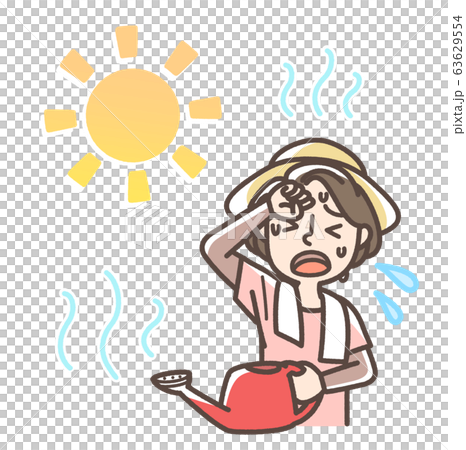 Watering heat stroke sunstroke woman long sleeve 63629554