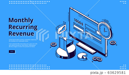 Monthly recurring revenue isometric landing page 63629581