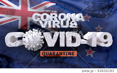 Waving national flag of New Zealand. Waved highly detailed close-up 3D render. Waving national flag of New Zealand. Waved highly detailed close-up 3D render. 63630283