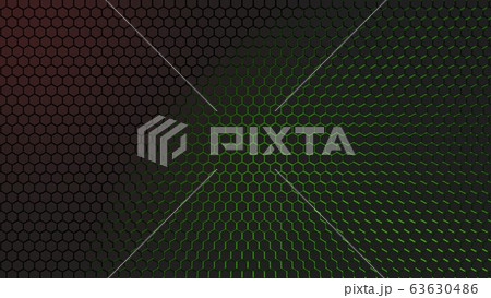 Dark hexagons on gradient green background. 63630486