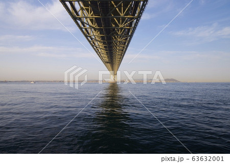 道の駅あわじから見た明石海峡大橋(夕方) 道の駅あわじから見た明石海峡大橋(夕方) 63632001