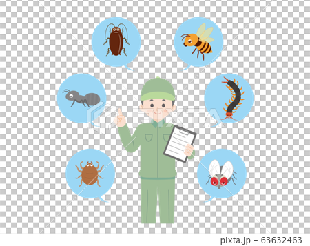 Illustration of worker exterminator 63632463
