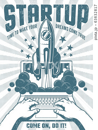 rocket flying out of a laptop rocket flying out of a laptop 63632817
