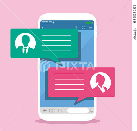 Chat app vector illustration smartphone 63633205