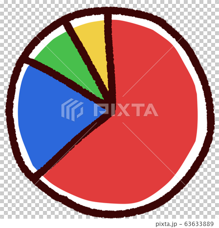 Handwritten pie chart colorful 63633889