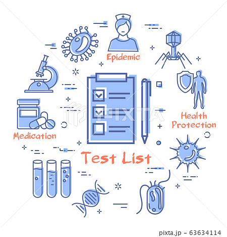 Vector line concept of test list of analysis 63634114