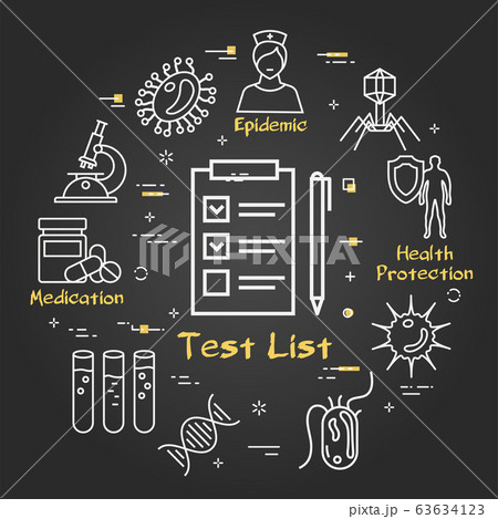 Vector black concept of test list of analysis 63634123